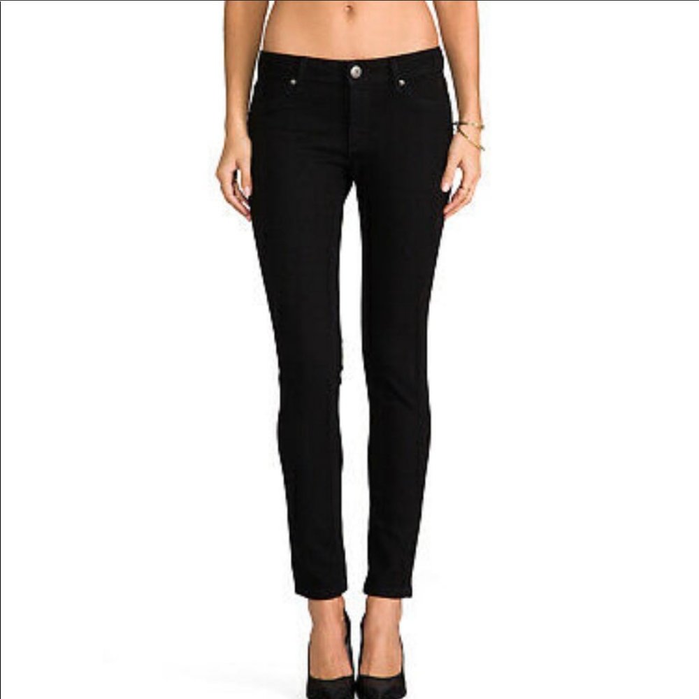 DL 1961 Black Mid Rise Skinny Jeans Size 26 New